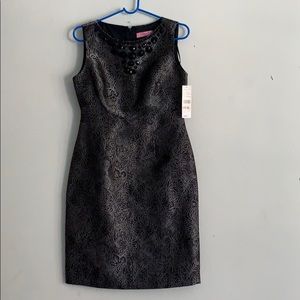 black/silver formal dress for women